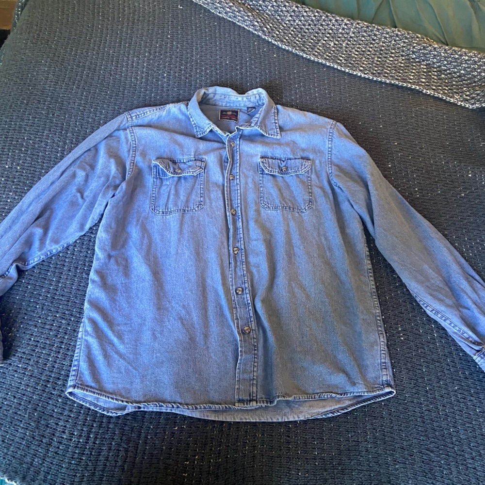 Authentic Wrangler Denim Button-Up Shirt